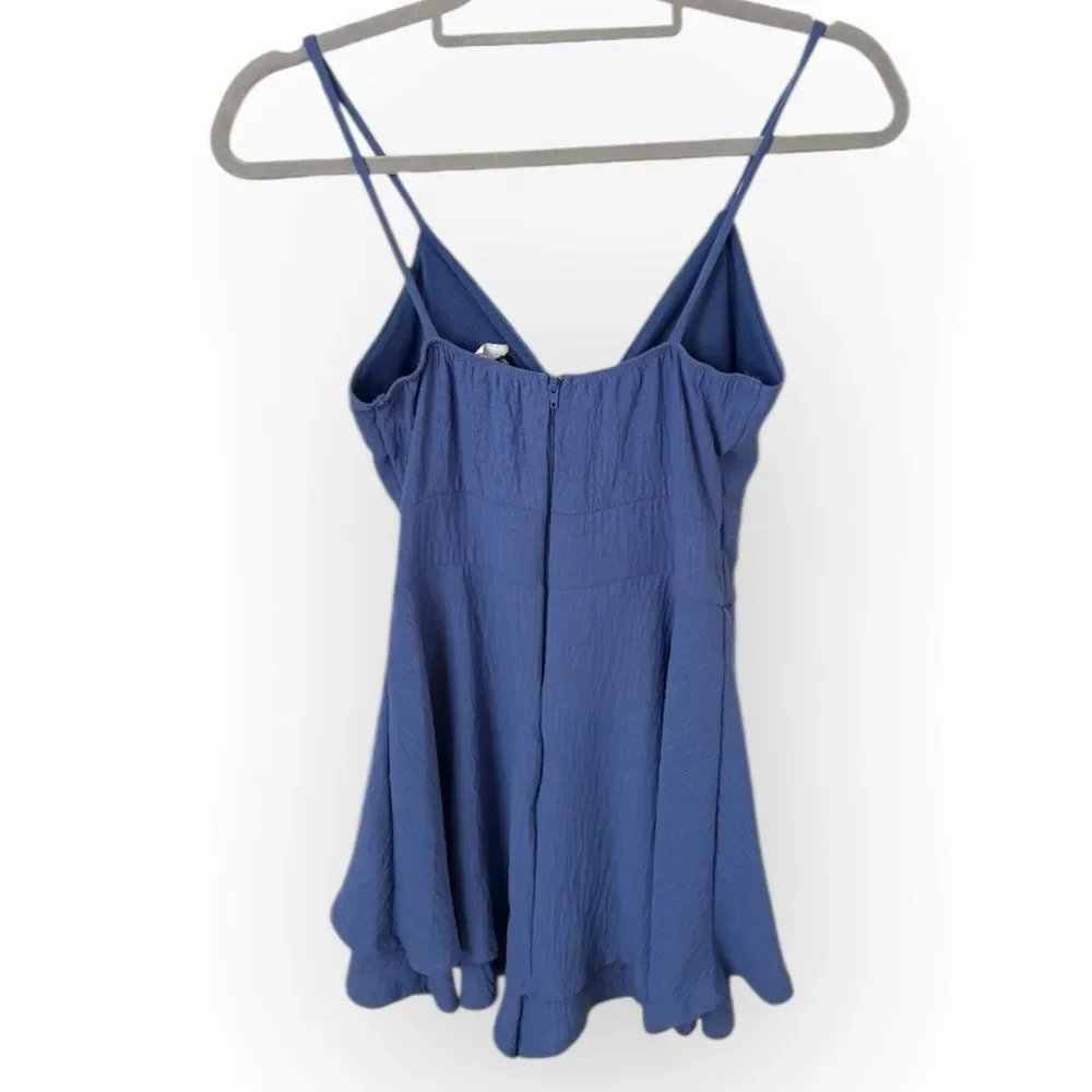 Windsor Blue Tie-Front Romper – Size Small - Picture 3 of 5